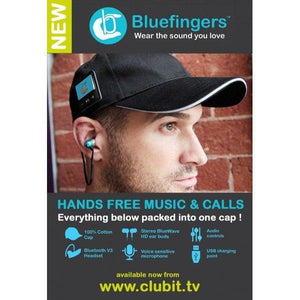 Bluetooth Baseball Cap Hands Free Black SmartCap