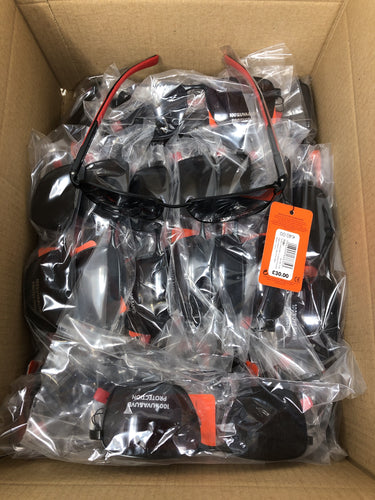 Wholesale box containing 25 pairs of Boots sunglasses for resale