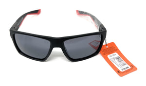 Red and black men's sports sunglasses by Boots, model 120J.