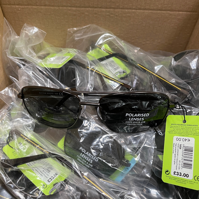 25 Pairs Men's Polarised Sunglasses Grey Lens Frame Boots 1031