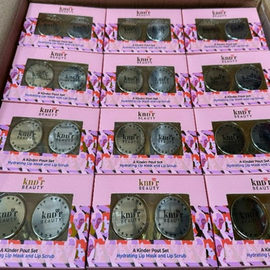 Wholesale - 96 X Hydrating Lip Mask & Lip Scrub Pout Sets By KnDr Beauty