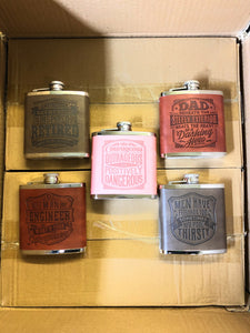 Wholesale Job Lot Of 72 X Top Bloke Hip Flasks - Mixed Designs