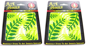 HOOKS Self Adhesive Multi Use Reusable Waterproof Art Hooks - Leaf