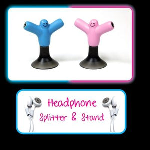 Novelty - Headphone Splitter And Stand - Blue