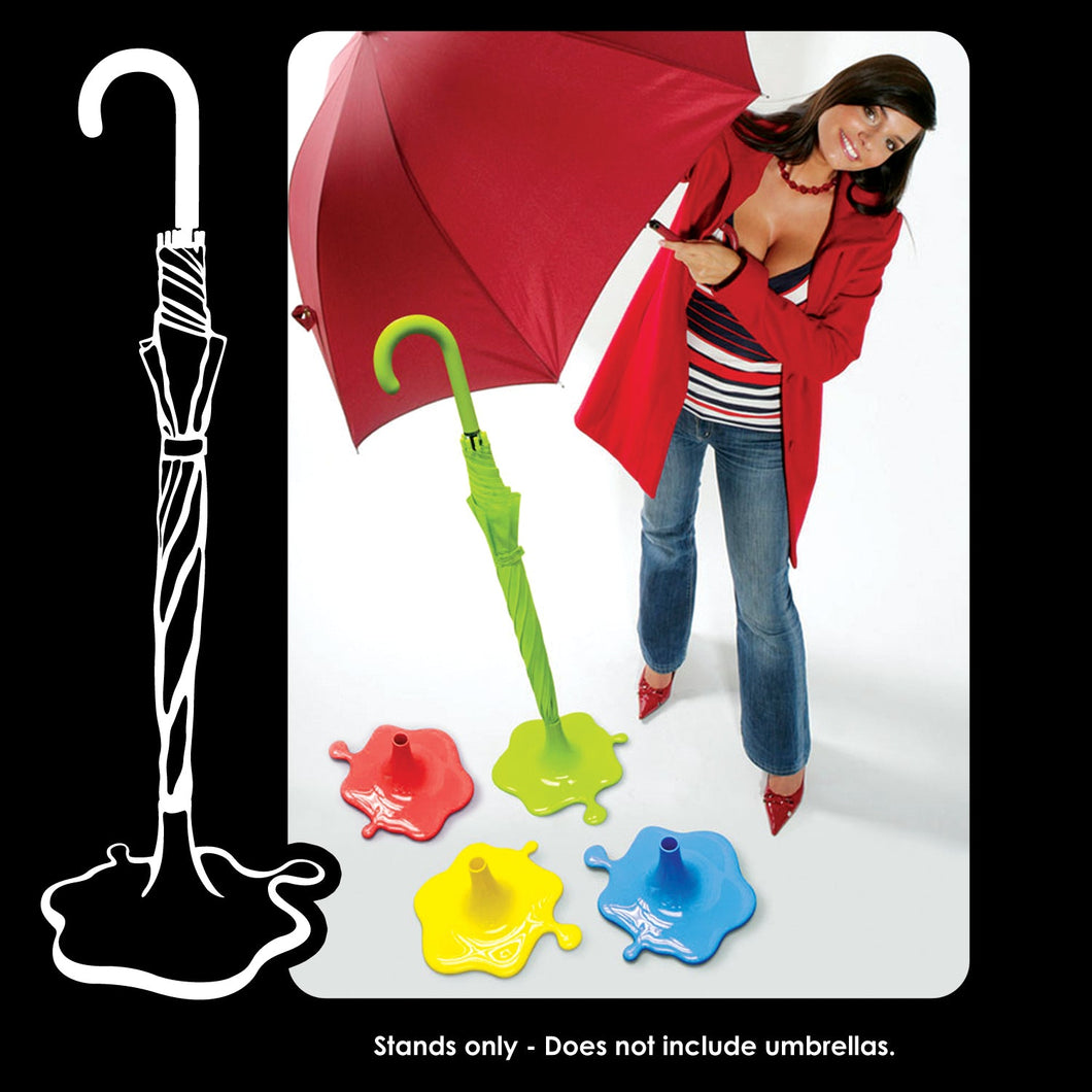 Novelty - Umbrella Stand Free Standing Fun Puddle Effect In GREEN