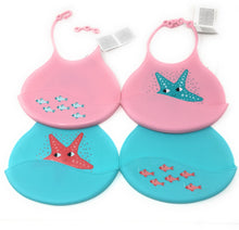 Load image into Gallery viewer, Silicone Baby Bibs - Blue And Pink