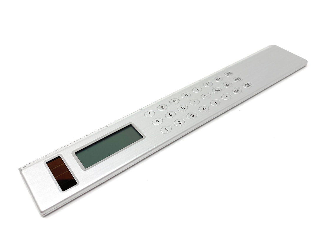 Stationery - Solar Powered Calculator And 8 Inch Ruler