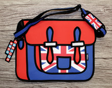 Load image into Gallery viewer, Union Jack Cartoon BREXIT Messenger Bag